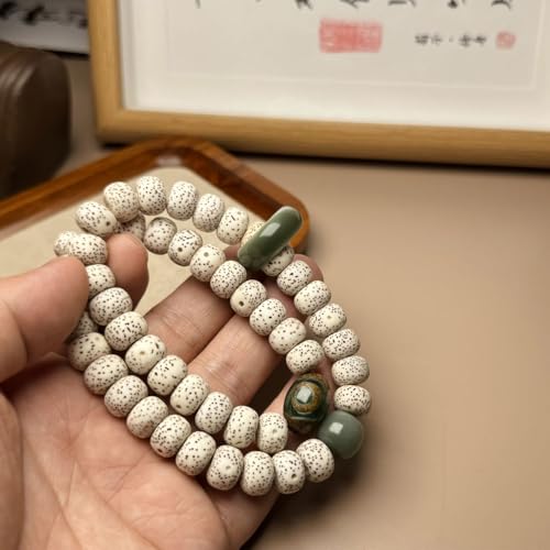 Natural Star Moon Bodhi Bracelet for Women Men Double-loop Winding Star Moon Bead Bracelet Meditatioon Healing Anxiety Relief Energy Buddha Bead Bracelets Birthday Gift - color: Bodhi 24