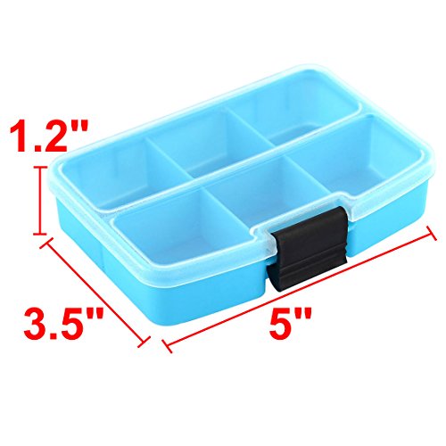 Ruilogod Plastic Desk 6 Compartments Jewelry Storage Box Cotainer Organizer Case (id: f89 b5b 1fa a68 a8d