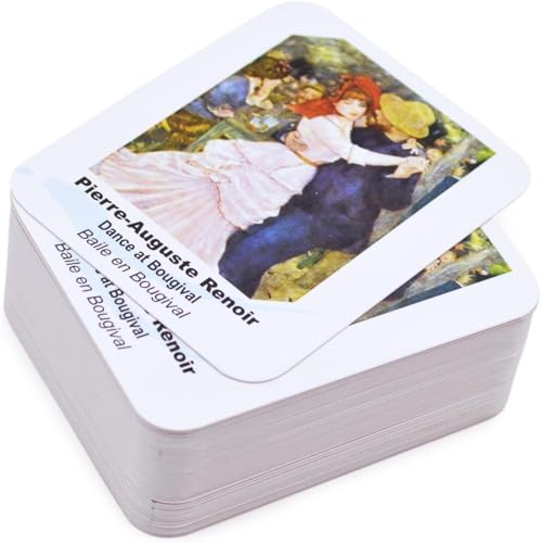 Menique Memory Matching Game – Famous Paintings for Adults & Kids – 70 Cards (35 Pairs) – Bilingual Art Game – Educational & Concentration Activity - style: Art
