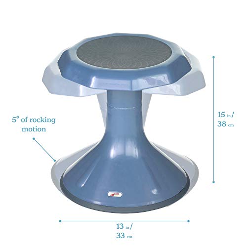 ECR4Kids ACE Active Core Engagement Wobble Stool, 15-Inch Seat Height, Flexible Seating, Powder Blue - color: Powder Blue