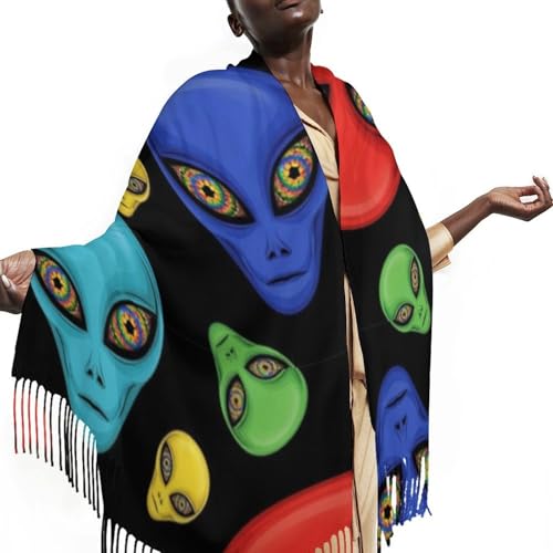 Ladies Warm Autumn Scarf Pashmina Wraps Shawl Winter Cozy - color: Picture (380)
