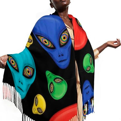 Ladies Warm Autumn Scarf Pashmina Wraps Shawl Winter Cozy - color: Picture (380)
