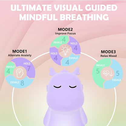 Breathing Loong Guided Visual Breathing Light for Mindfulness Relief | Relaxation Tool | Focus Meditation Device & Calming Night Light | Ideal for All Ages, Home & School Use (Loong) - size: Loong