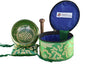 Color Singing Bowl Set with free stick and cushion by Nepalese Handicraft Zone (Green)