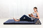Leewadee 3-Fold Mat XXL with Triangle Cushion – Firm TV Pillow, Foldable Mattress with Cushion Made of Eco-Friendly Kapok, 67 x 31 inches, Blue White - color: Cbt1 - Blue, size: 3 seating segments XL