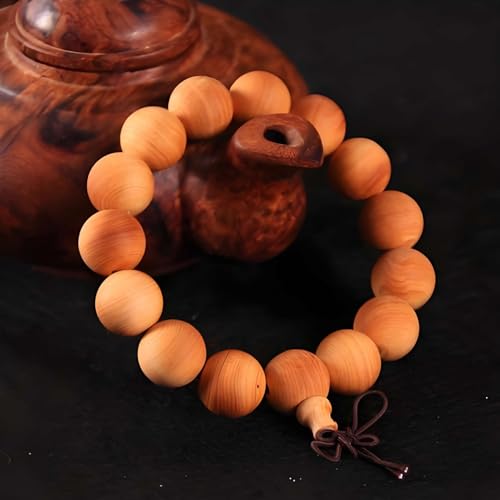 Zen Dear Unisex Thuja Sutchuenensis Wood Beads Wooden Bracelet Necklace Prayer Mala Wristband Bracelet - style: 15mm 15 Beads