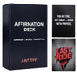 Last Ride Affirmation Cards — 55 Daily Positive Affirmations for Women & Men | Confidence, Motivation & Mindset Deck | Self Care Gifts for Friends, Family and Yourself