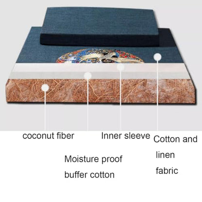 Japanese Foldable Meditation Cushion Set,Yoga Meditation Floor Pillow,Large Meditation Mat and Pillow Set for Sitting on Floor for Floor Balcony Mat Bedroom Patio blue-60cm