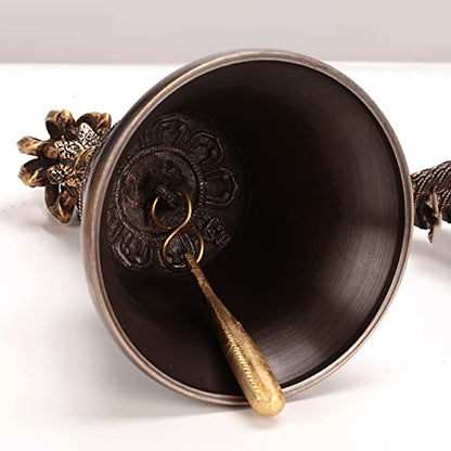Buddhist Meditation Bell and Dorje Set, Extraordinary Craftsmanship Is Poured Into This Gorgeous Hand Bell To Make It Stand Out From The Crowd