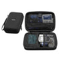 Caseling Hard EVA Electronics Travel Organizer – Shockproof Protective Carrying Case for Chargers, Power Banks & Cables – Compact 9.5” x 5.7” Travel Storage with Wrist Strap, Black