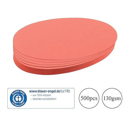 Franken UMZ 1119 04 Prompt Cards Oval 11 x 19 cm 130 GSM Pack of 500 Yellow 500 Stück weiß - color: White, size: 500 Stück