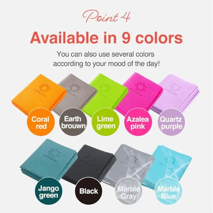 Primasole Folding Yoga Travel Pilates Mat Foldable Easy to Carry to Class Beach Park Tear resistant Travel Picnics 4mm Thick 9 Colors - color: Black