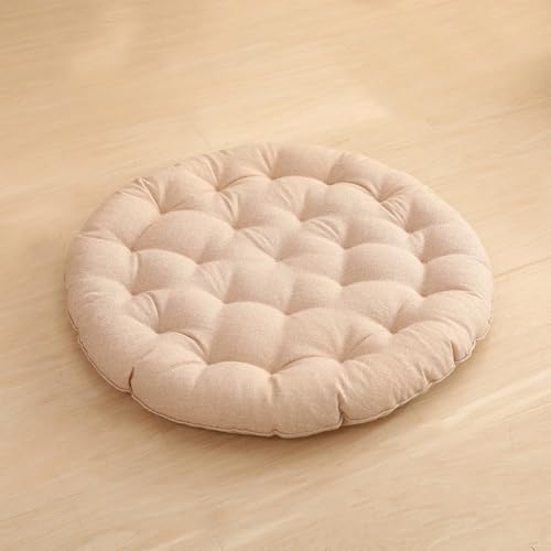 Floor Seat Cushion Pillow Extra Large Meditation Seating for Adults Kids,Round Chair Pad Super Soft Floor Seating Cushion for Tatami Living Room Bedroom (Beige,29.5x29.5x4inch) - color: Beige, size: 29.5x29.5x4inch