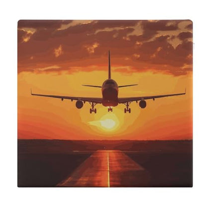 Seat Cushion Memory Foam Office Chair Cushion Airplane Sunset Chair Pad for Soft Support Tailbone Pain Relief Sciatica