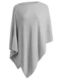 PULI Women's Versatile Knitted Shawls Scarf Poncho Sweater with Buttons Lightweight Spring Summer Fall Wraps - color: A-gray