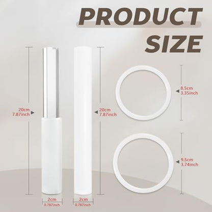 4 Pcs Singing Bowl Mallet And Silicone O Ring Set,Include 2 Acrylic Rubber Mallet Striker,2 Silicone Cushion for Playing Quartz Crystal Singing Bowls(White)