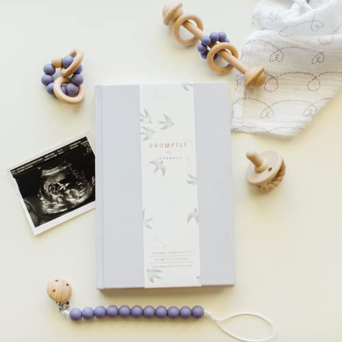 Promptly Journals, A Complete Childhood History: From Pregnancy to 18 Years Old (Lavender Purple, Linen) | Baby Book and Pregnancy Journal | Baby Memory Book - color: Lavender