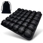 Inflatable Seat Cushion for Airplane Travel–Press-to-Inflate Without Pump,Decompression Cushion, Portable for Office Prolonged Sitting, Wheelchair, Car Seats, Long Journey –Black