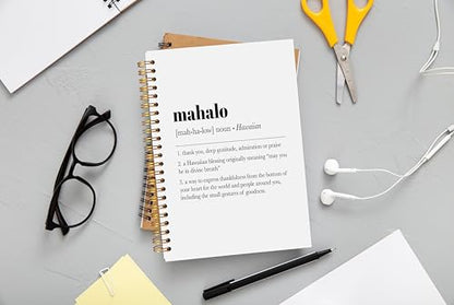 Hawaii Aloha Definition Spiral Notebook,Inspirational Journal,Inspirational Journal for Women Men Writing,Hawaii Spiral Notebook 5.5X8.3 Inch - color: 3-explanation-notebook