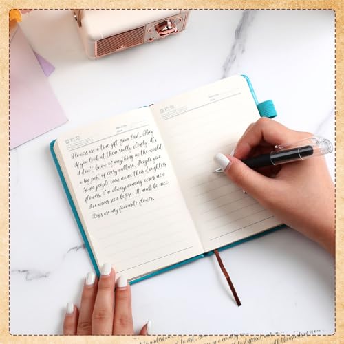 Tree Small Notebooks Pen bulk Leather Lined Pocket Subject Journals Notebooks Hardcover Pocket Cute Ruled Leather Notepad with Pen Holder for Men Women School Business, A6(Stylish Color,30 Set)