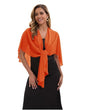 Baoqiya Chiffon Shawl Evening Scarf Shawls and Wraps for Women Wedding Party Bridal Scarves Cover Ups - color: Orange