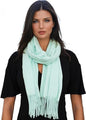 Ocomfly 100% Pashmina Scarf for Women - Premium Womens Scarves - Gift Boxed - Shawls or Wraps - Ultra Soft and Warm - color: Spring Green