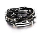 Fesciory Leather Wrap Bracelets for Women, Boho Leopard Multi-Layer Crystal Beads Cuff Bracelet Jewelry - color: A4:Black Beads(Double Wrap)