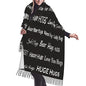 Hugs Shawl Gift For Friends And Family With Inspirational Messages Pashmina Positive Energy,Compassion,Serenity Wraps - color: Wtf02