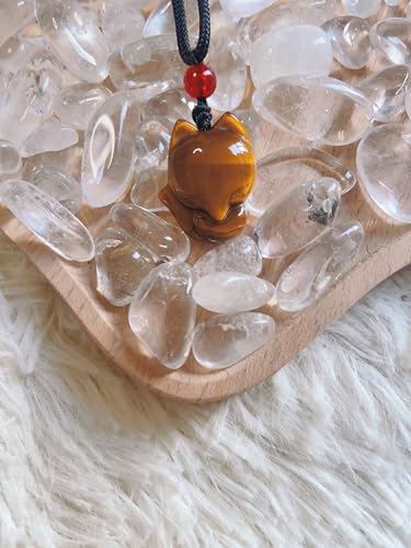 Crystal Pendant Necklaces Healing love Women's Men's choker Obsidian Tiger eye White Crystal Black Gold waterproof dainty Charm stackable statement Cute Stone necklace Unisex - style: Crystal Pendant TigerBFox