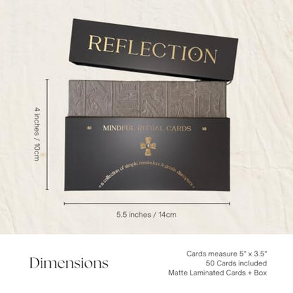 Reflection Mindful Ritual Cards | Mindset & Affirmation Deck, Daily Quotes, Meditation, Self Awareness | 50 Cards, Spiritual Gift