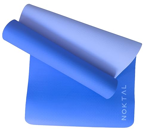 NOKTAL - Pilates Yoga Mat - ECO Friendly - High Density 6MM EXTRA THICK Yoga Mat - Non Slip - Workout Mat for Yoga, Pilates,Meditation and Floor Exercises