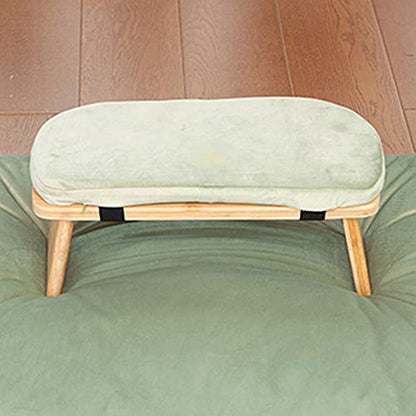 Meditation Stool, Foldable Meditation Table, Kneeling Yoga Stool, Meditation Bench with Locking Hinges for Oblique Legs, Comfortable Padded seat/Green / 43×20×17cm - color: Green
