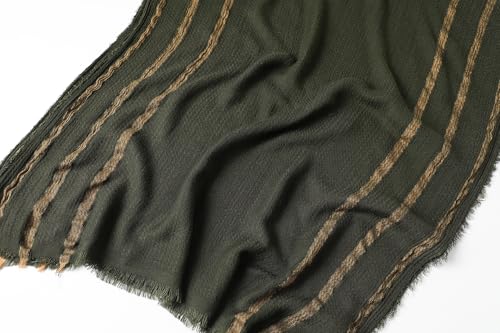 WINCESS.YU Women Gradient Scarf Long Shawls and Wraps Fashion Plain Pashmina Formal Scarf - color: Lx92-green