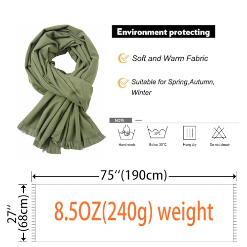 Shawl Wraps for Women Pashmina Shawls and Wraps for Evening Dresses Large Soft Scarf Winter Scarf Wedding Shawl… - color: Green