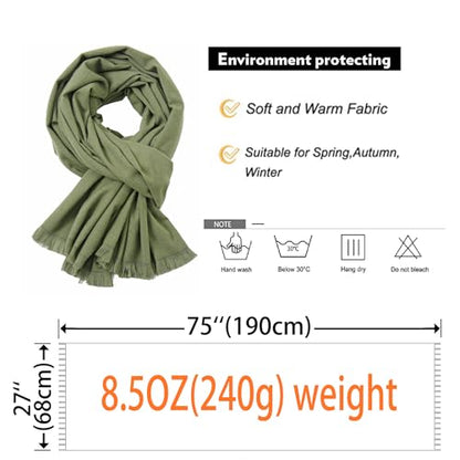 Shawl Wraps for Women Pashmina Shawls and Wraps for Evening Dresses Large Soft Scarf Winter Scarf Wedding Shawl… - color: Green