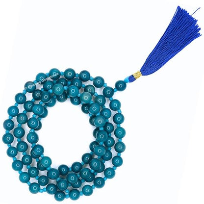 Amazing Gemstone Apatite Mala Beads - 108 Prayer Beads for Meditation and Mindfulness Practice, Handcrafted Mala Beads with Natural Gemstones for Spiritual Healing and Relaxation (Knotted) - color: Apatite, style: Knotted