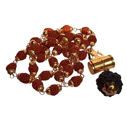 Rudraksha Mala shiv ji Mahakal Locket Rudraksha Mala Mahakal Locket Rudraksha Mala Shiva Rudraksha Mala Mahakal locket with chain - style: design 5