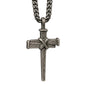 Hero Company Cross Necklace for Men - ‘Nailed to the Cross Galatians 2:20' Stainless Steel Christian Necklace for Father's Day - Helps Pair Veterans with a Service Dog