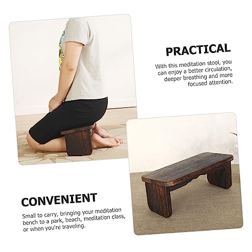 Hemoton Stool Seat Cushion Zen Meditation Bench Kneel Sit Stool for Home Yoga and Meditation