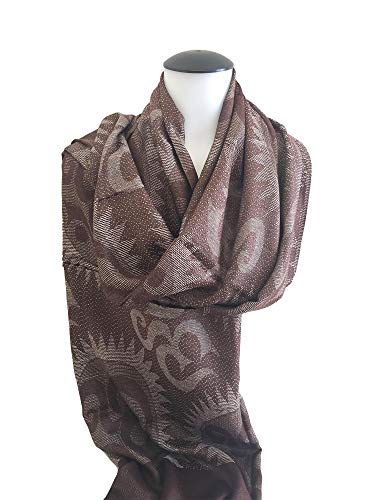 OMA® Meditation Shawl Scarf with Sun Om Sign - Unisex, Large Size
