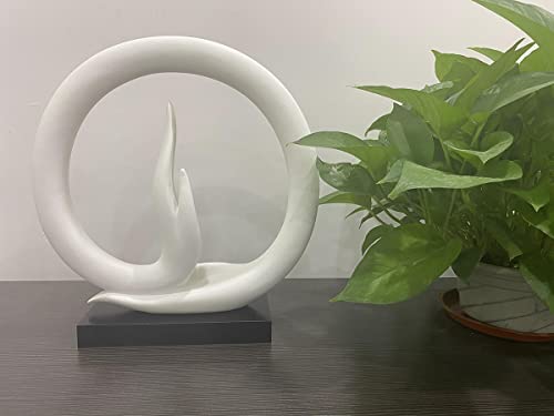 Abstract Buddha Hands Statues,Sandstone Meditating Hands Gesture Sculpture for Yoga,Zen,Home Decor (White)