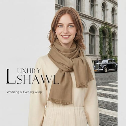 Shawl Wraps for Women Pashmina Shawls and Wraps for Evening Dresses Large Soft Scarf Winter Scarf Wedding Shawl… - color: Bronze