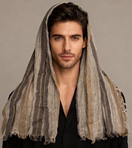 Artistic Retro Cotton And Linen Scarf, Plain Tie Dye Gradient Autumn And Winter New Soft Cotton Shawl - color: Dark Khaki