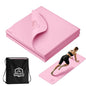 HAPBEAR Foldable Yoga Mat - 72"x24"x0.24" (6mm), Non-Slip TPE Exercise Mat for Home Workout, Yoga, Pilates,Stretching, & Travel, Durable & Eco-Friendly, Includes Carry Bag - color: Pink