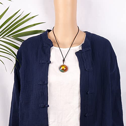 Day Day Up 7 Chakra Gemstone Reiki Energy Crystals Chakra Orgonite Pendant Necklace For Good Luck Yoga Meditation Jewelry - style: orgone pendant