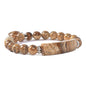 Justinstones Gem Semi Precious Gemstone Love Heart Charm Stretch Beaded Bracelet Unisex - color: Picture jasper