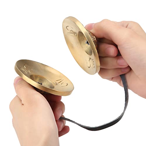 Meditation Bell, 6.5cm Tibetan Tingsha Cymbals Meditation Chime Bells Yoga Finger Chime Buddhist Percussion Instruments (Auspicious patterns) - size: Auspicious patterns