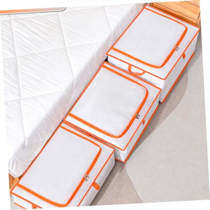 Amosfun Large Capacity Zipper Storage Bag for Clothes Comforters Blankets Organizer for Moving Travel Home Use