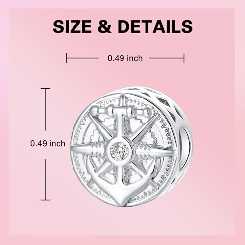 Prayer Cross Elephant Airplane Suitcase Charm 925 Sterling Silver Charms fits for Bracelets Necklace Pendant Bead Charms Jewelry Gift for Women Family - color: Anchor Charm