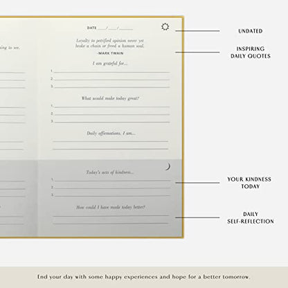 The Gratitude Journal : More Happiness, Positivity, Affirmation, Productivity, Mindfulness & Self Care - A Simple Undated Hardcover Daily Guide Planner for Women & Men (Sunshine Yellow) - color: Sunshine Yellow